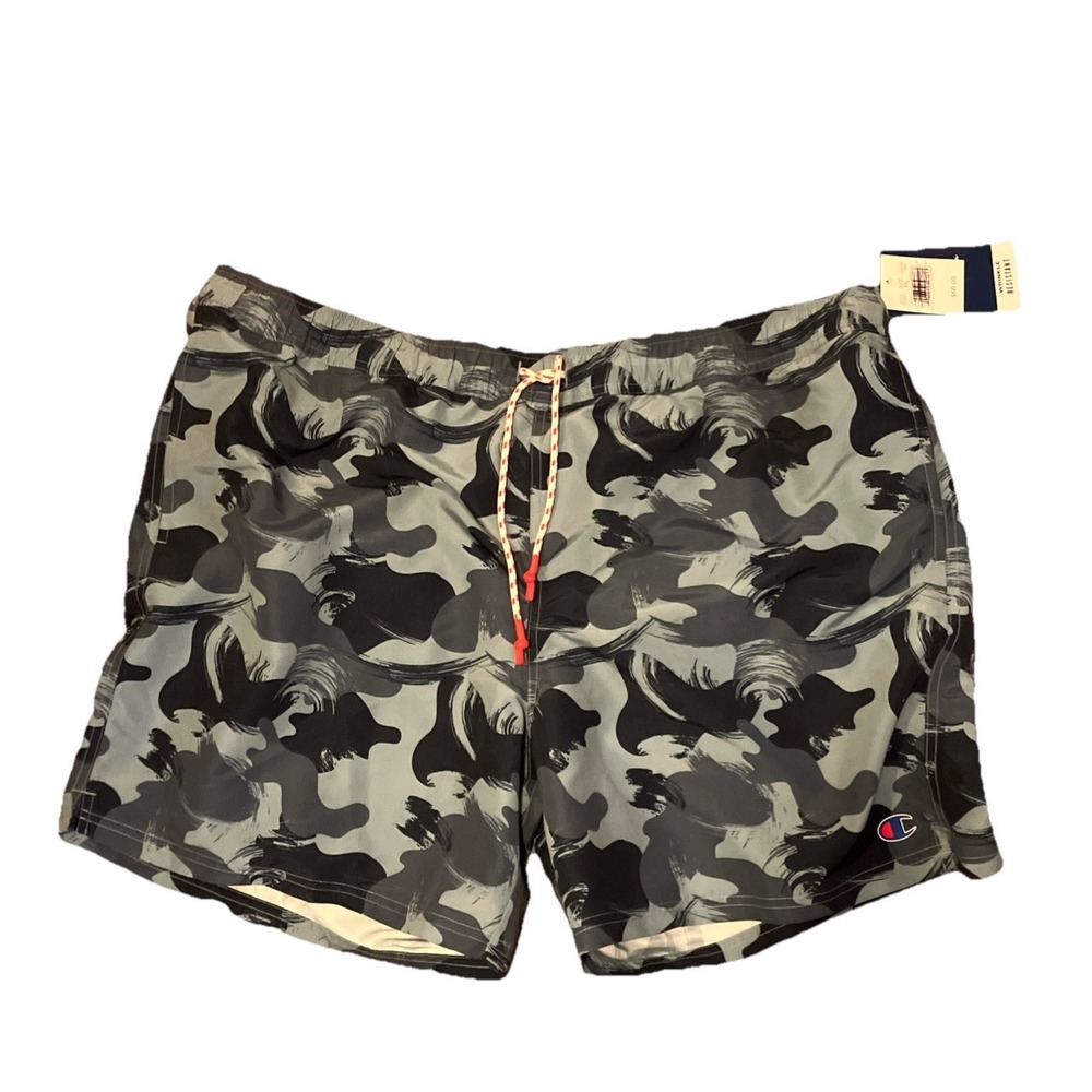 Champion Swim Trunks NWT XXL Shorts Blue Camo Swimsuit 2XL